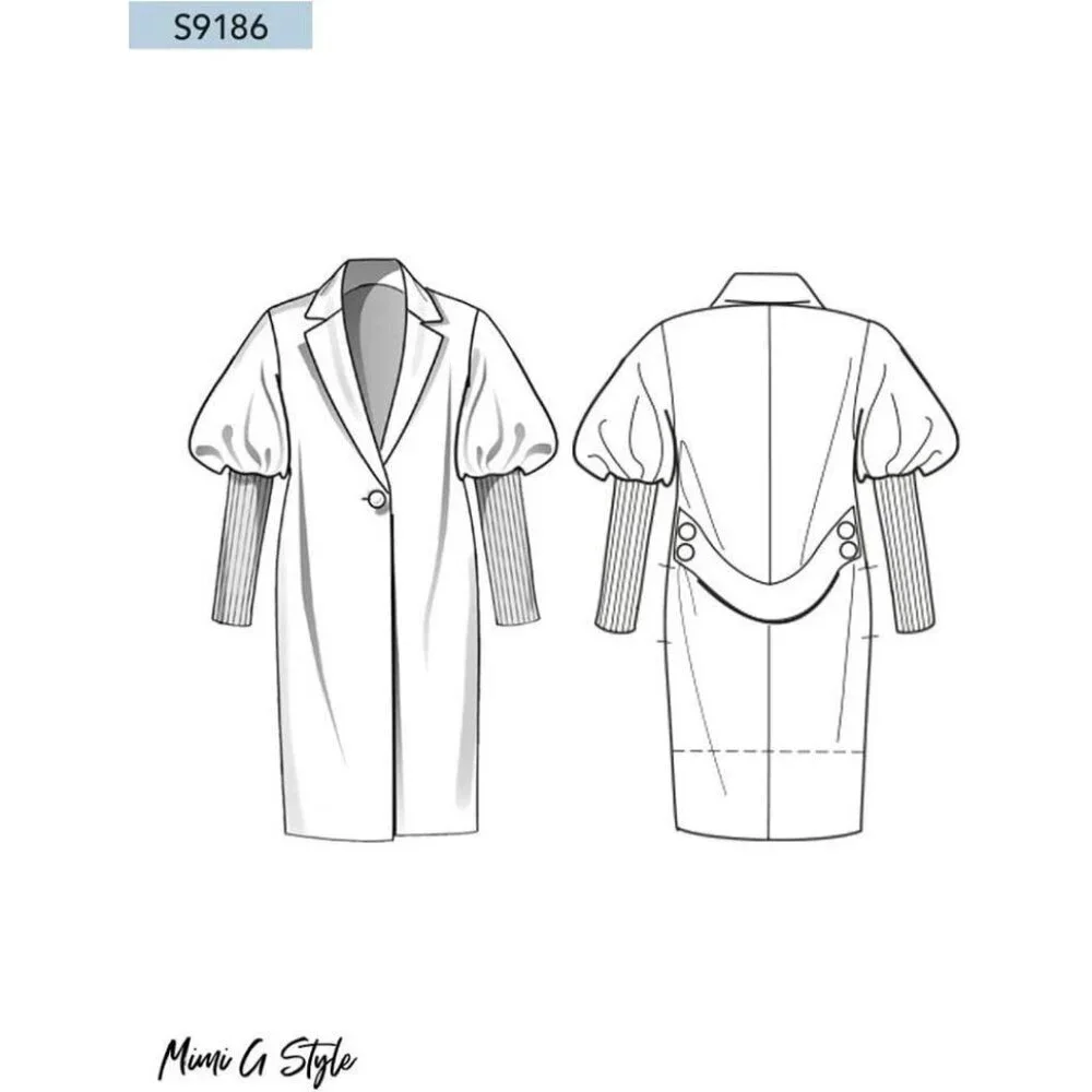 Simplicity Sewing Pattern 9186 10737 Coat Jacket by Mimi‎ G Style Size 6-14